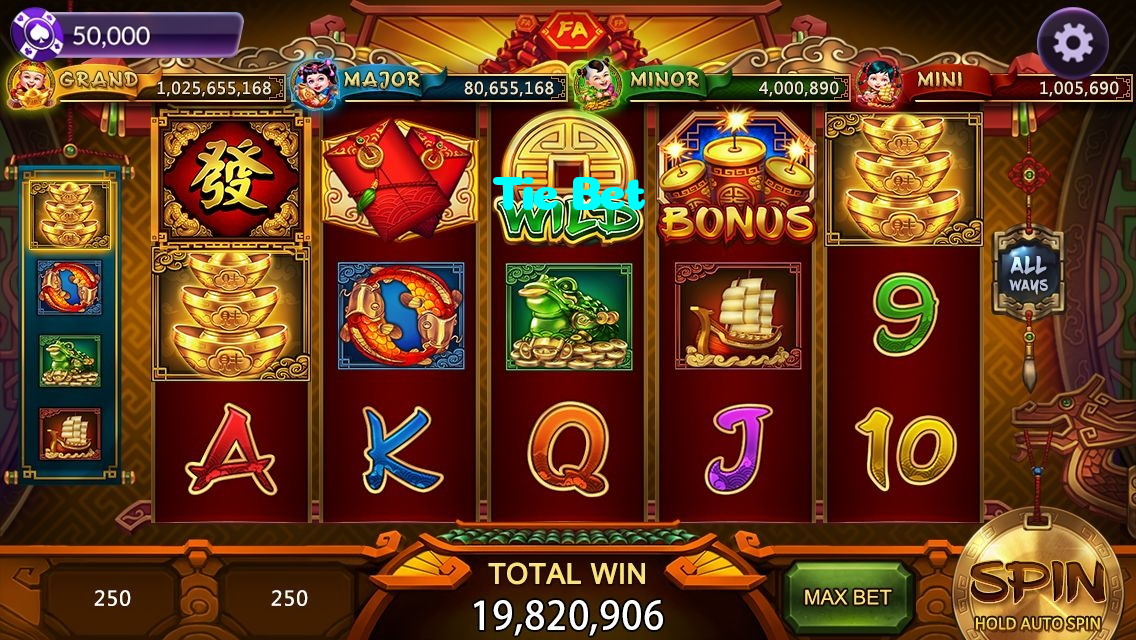 Tie Bet casino presented on mobile device in Pakistan with slots and live games